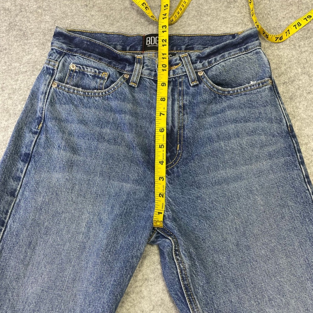 BDG Urban Outfitters Cowboy Jean High Rise Straight Leg Blue Denim Size 26 - Picture 10 of 13